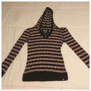 LEI Black & Pink Hoodie Tee